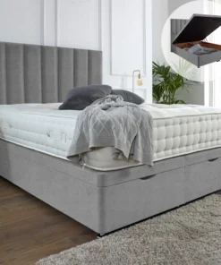 Henley Ottoman End Lift Storage Divan Bed - Optional Headboard