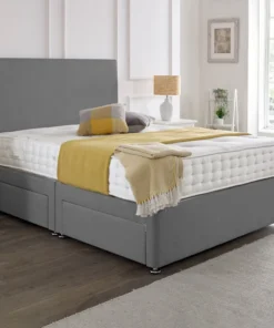 Classic Plain Divan Headboard Divan Set - Choice of Mattress & Optional Storage