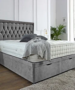 Windsor Ottoman End Lift Storage Divan Bed - Optional Headboard