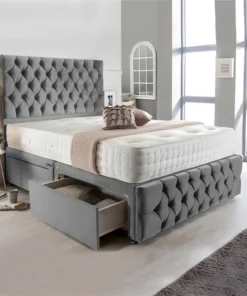 Chesterfield Matching Headboard & Footboard Divan Set - Choice of Mattress & Optional Storage